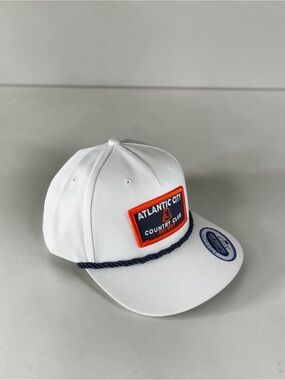 Atlantic City Country Club White Rope-Trim Baseball Cap